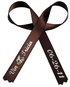Brown Wedding Favor Ribbon