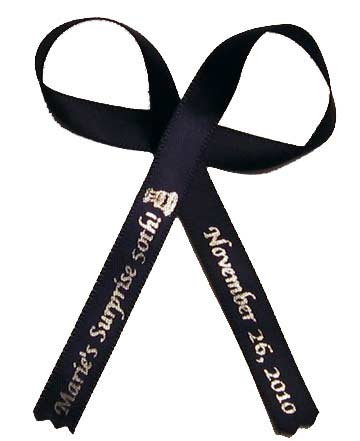Black Birthday Favor Ribbon